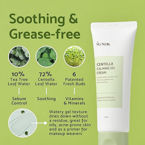 Centella Calming Gel Cream Rosacea Breakout Blemish Korean Skincare