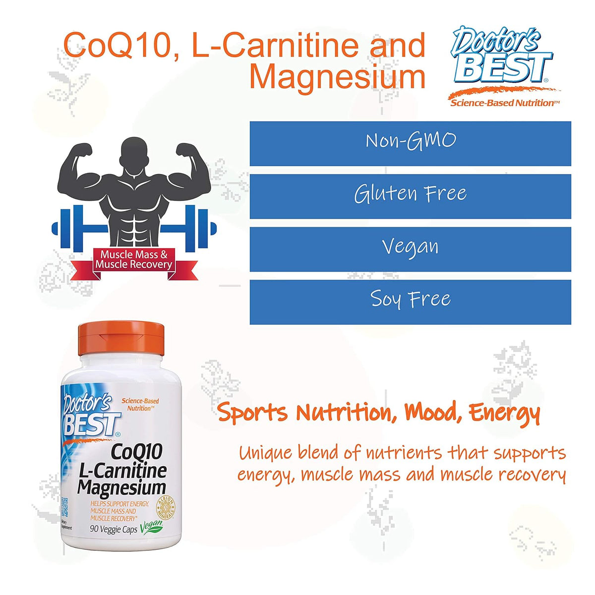 Shop Now Dr Best CoQ10 L-Carnitine Magnesium - 90 VCaps