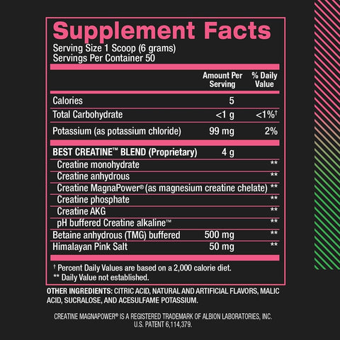 BPI Sports Creatine Powder - Watermelon Cooler, 300g, 50 Servings – image 7