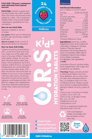 O.R.S Kids Hydration Tablets Strawberry 24