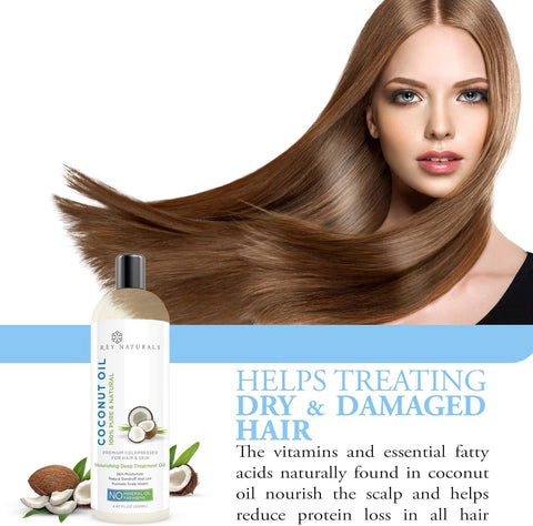 Rey Naturals Sweet Almond Oil & Coconut Oil Combo (200 ml + 200 ml)