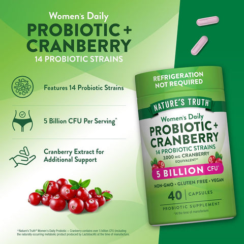 NT WOMAN PROBIOTIC CRANBERRY 40CAP