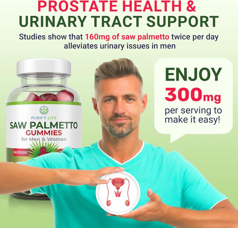 Purify Life Vegan Saw Palmetto Gummies 60 for Women & Men