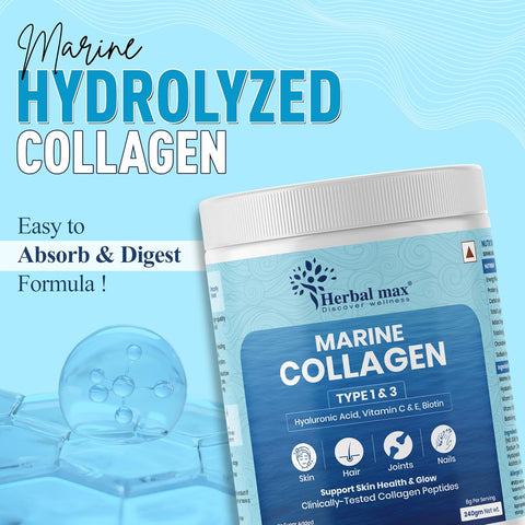 Herbal Max Marine Collagen Powder 240 Gram