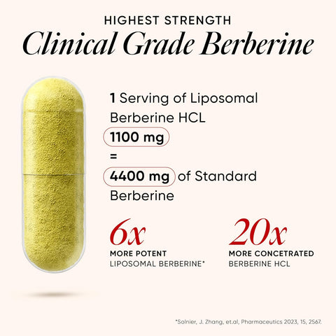 Wellbeing Nutrition Liposomal Berberine HCL 60 Capsules in a bottle