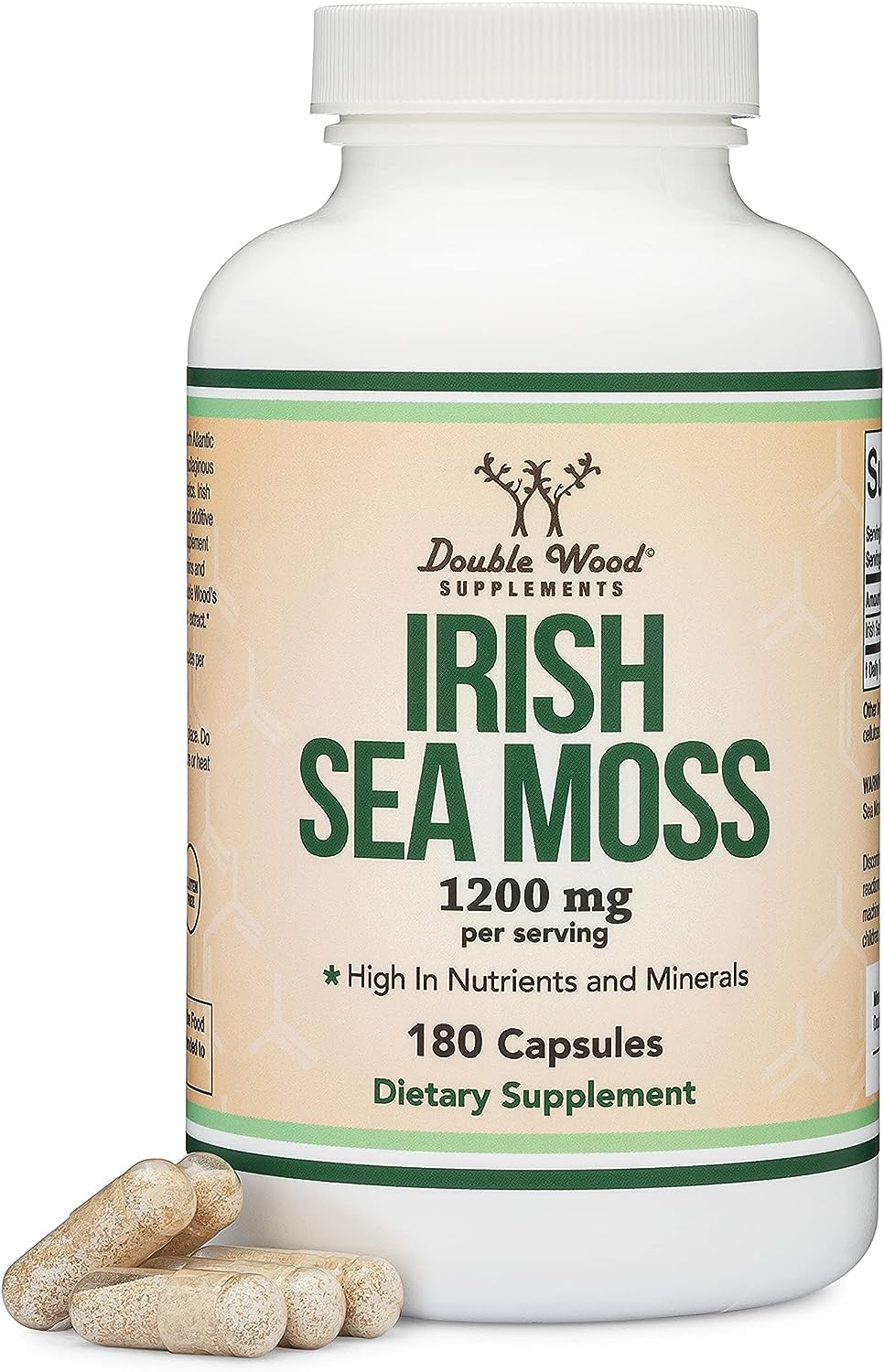 Doublewood Irish Sea Moss 1,200mg 180 capsules