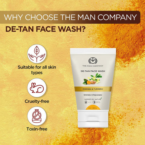 The Man Company De Tan Face Wash for Men with Turmeric & Moringa - 100 ml