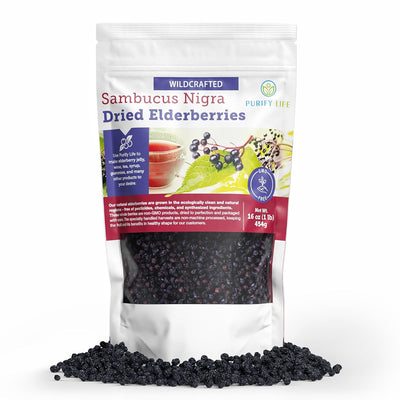 Purify Life Sambucus Nigra Elderberry Dried Bag 16 oz 454g