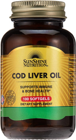 Sunshine Nutrition Cod Liver Oil 100 Softgel