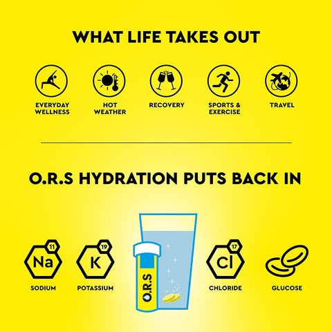 Ors Hydration Tablets With Electrolytes, Vegan, Gluten And Lactose Free Formula - Natural Lemon Flavour 12'S