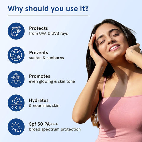 Be Bodywise Sunscreen Lotion with SPF 50 PA+++ | With 1% Kojic Acid & 0.20% Niacinamide