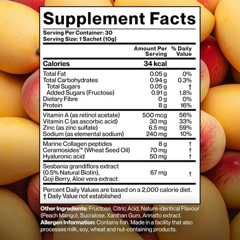 Setu Skin Youthful Powder Peach Mango flavor 300g