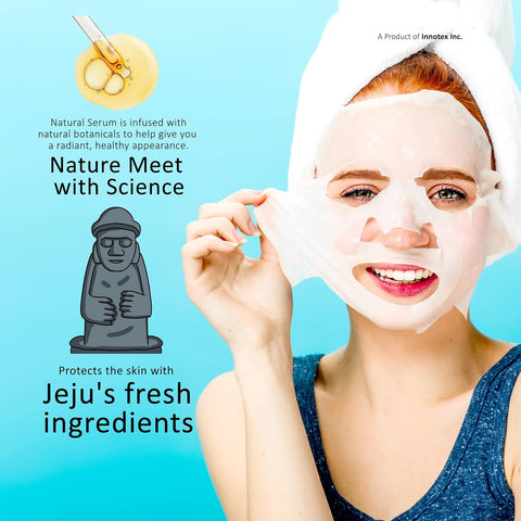 Hayejin Vegan Cuddle of Jeju Oxygen Water Blue Vitalizing Water Resilience Care Intense Nourishment Face Mask (25ml) -5 Sheets