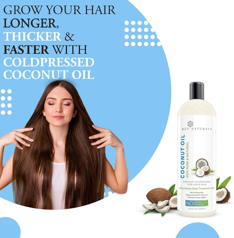 Rey Naturals Sweet Almond Oil & Coconut Oil Combo (200 ml + 200 ml)