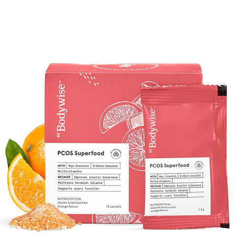 Be Bodywise PCOS Superfood مسحوق نكهة البرتقال 15 كيسًا