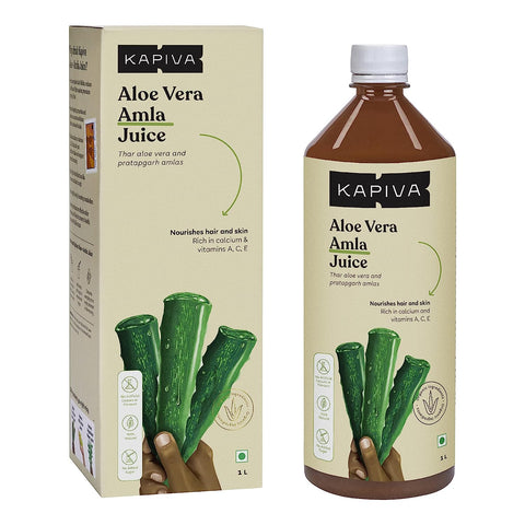 Kapiva Aloe Vera plus Amla Juice (1L) + Vedapure Safed Musli Power For Strength 60 Capsules