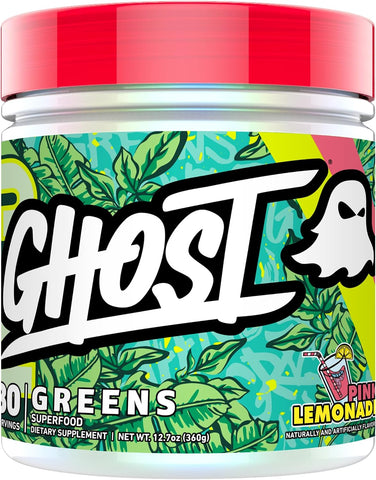 GHOST Greens Superfood Powder - Pink Lemonade, 30 Servings