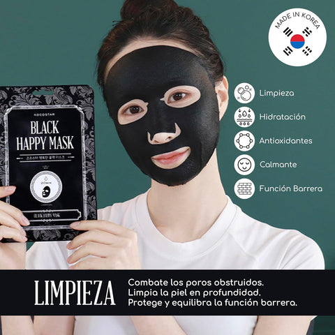 Kocostar Happy Mask Facial Sheet Black 23ML 1's
