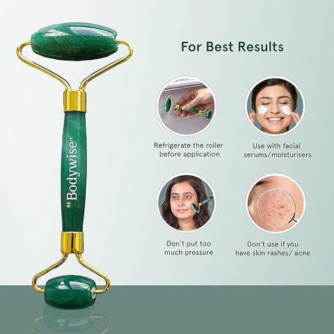 Be Bodywise Jade Roller | 100% Natural Jade Face Roller