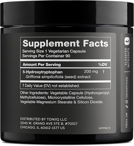 Toniiq Ultra High Strength 5Htp Capsules 90