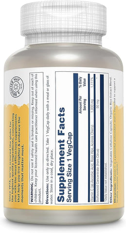 Solaray Vitamin C 1000MG W/ Bioflavanoid V-Cap 100's