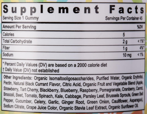 Sunshine N Cool Gummies Fruit Veg & Fiber 45's Gummies