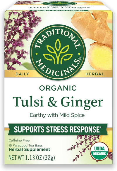 Traditional Medicinals Tea Tulsi Ginger Organic, 16 Ct