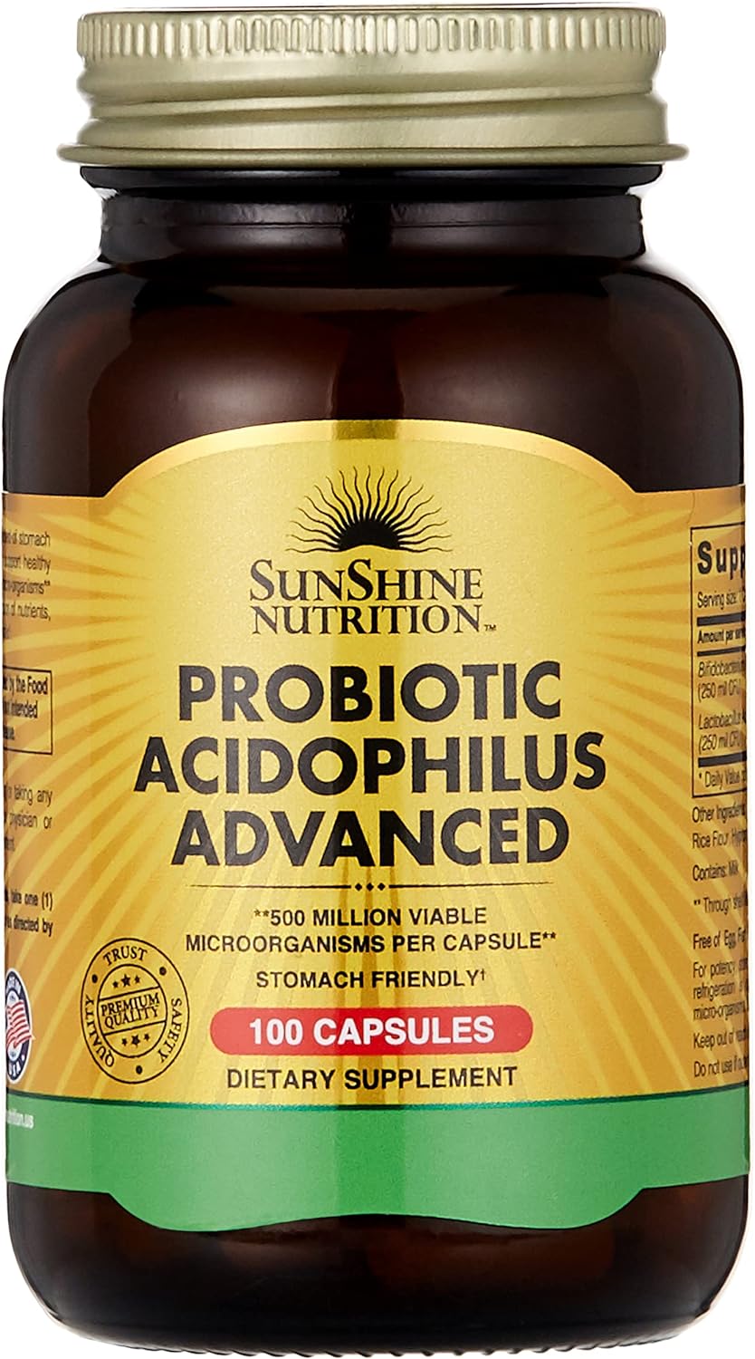 Sunshine Nutrition Probiotic Acidophilus Advanced 100 Cap