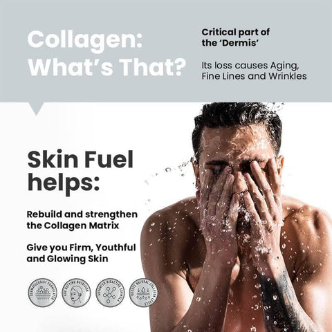 Wellbeing Nutrition Skin Fuel With Glutathione And Collagen For Radiant Skin - Effervescent Tablets 15 with KUWA Bottle