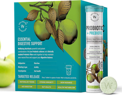 Wellbeing Nutrition Daily Probiotic + Prebiotic 21 Effervescent Tabs