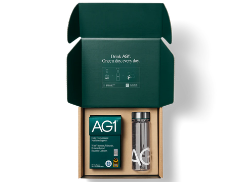 AG1 Daily Greens Powder – Ultimate Daily Whole Food Sourced All in One Greens Supplement Powder Travel Pack with Bottle