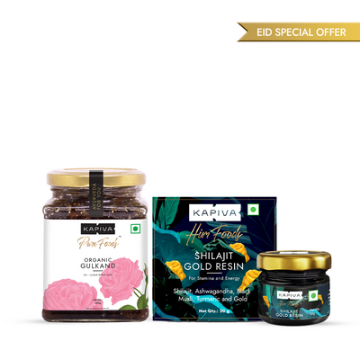 Kapiva Eid Special : Shilajit Gold Resin + Gulkand Combo