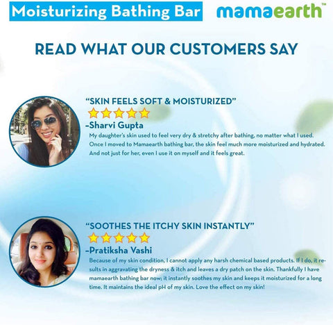 Mamaearth Moisturizing Bathing Bar Soap For Babies pack of 2*75 grams