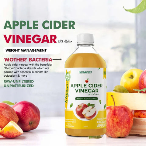 Herbal Max Unfiltered Apple Cider Vinegar With The Mother - 450Ml
