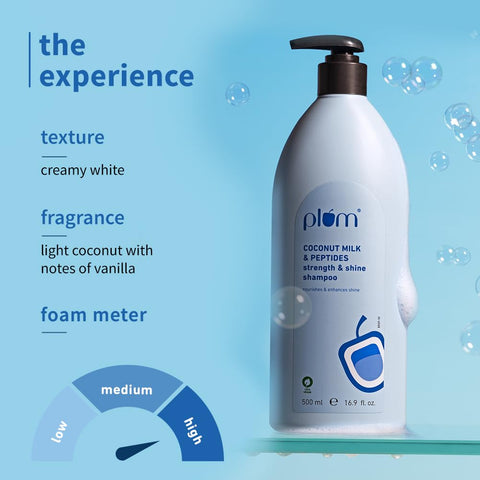 Plum Coconut Milk & Peptides Strength & Shine Shampoo | 500 ml |