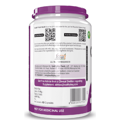 HealthyHey High Absorption CoQ10 with BioPerine - 125 mg - 60 Capsules