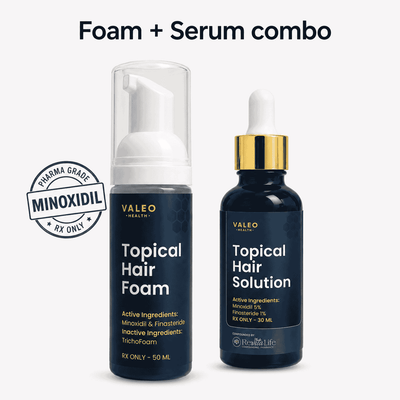 Valeo Hair Growth Serum and Foam Combo