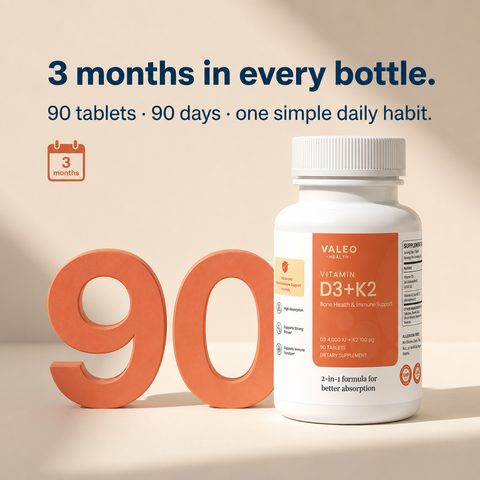 Valeo Vitamin D3 + K2 - 90 tablets