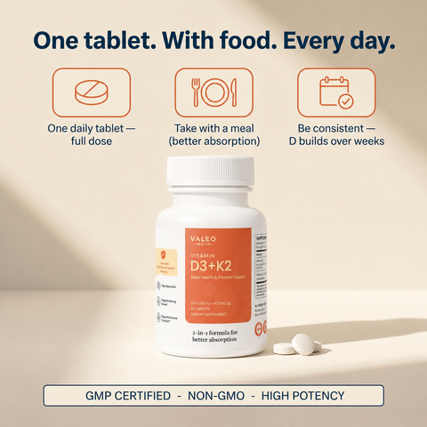 Valeo Vitamin D3 + K2 - 90 tablets