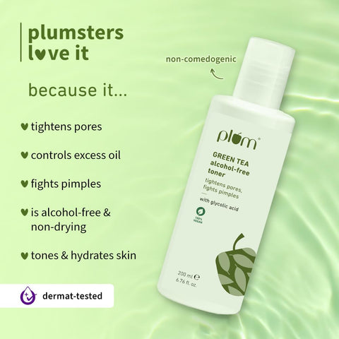 Plum Green Tea Face Toner For Oily, Acne-Prone Skin - 200ml