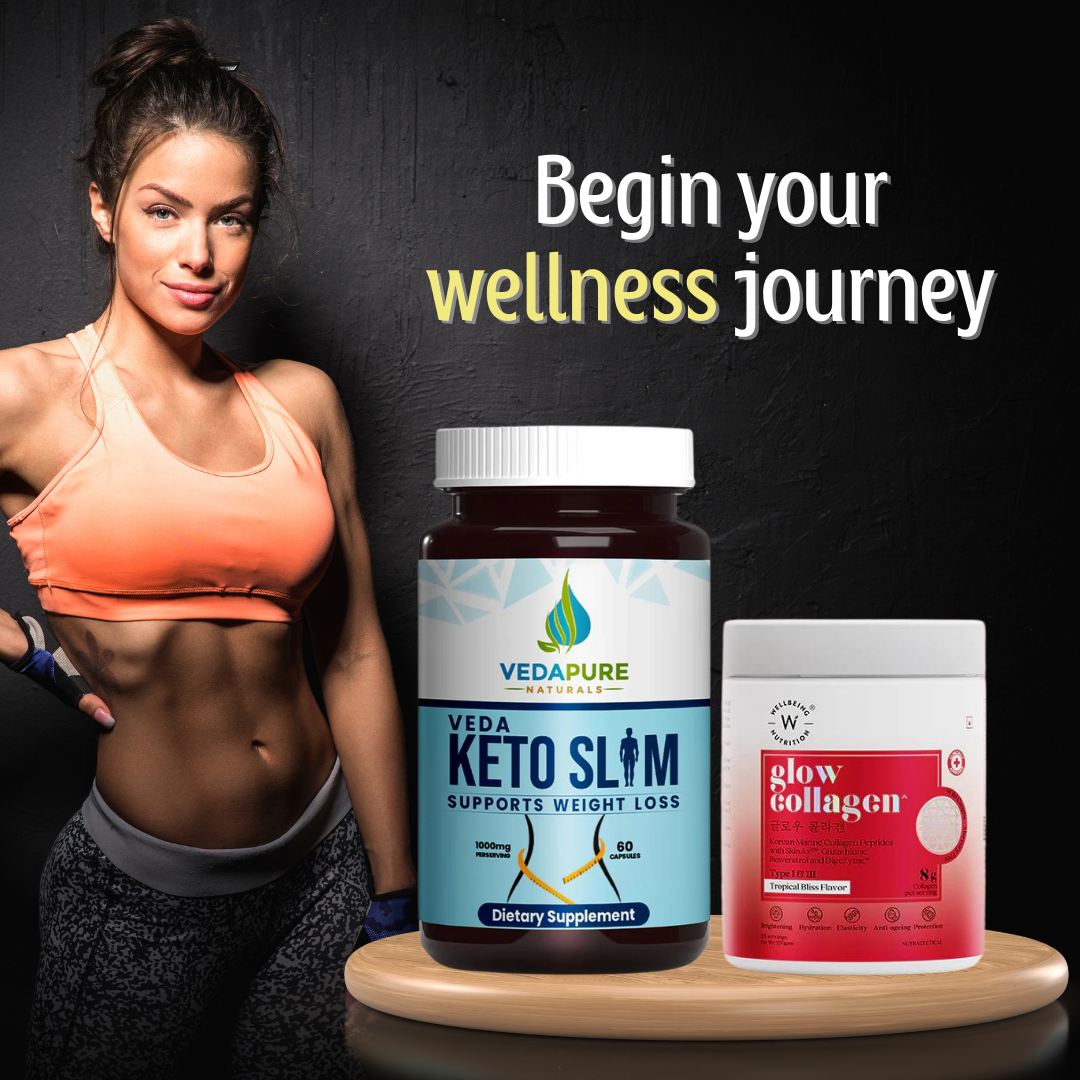 Glow Collagen And Vedapure Keto Slim Combo