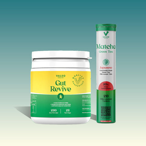 Valeo Berberine+ 90 Capsules & Valeo Japanese Matcha Green Tea 20 Effervescent Tablets