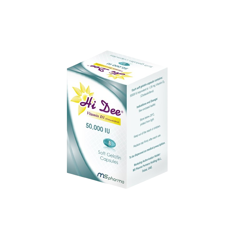 Hi Dee Vitamin D3 50000 IU Soft Gelatin Capsules 8 s hi-dee-vitamin-d3-50000-iu-soft-gelatin-capsules-8-s