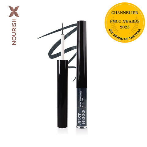 Herb Enriched Waterproof Eyeliner Organic With Jojoba Oil & Vitamin E - 03 - Smoky Charcaol 2.5ml