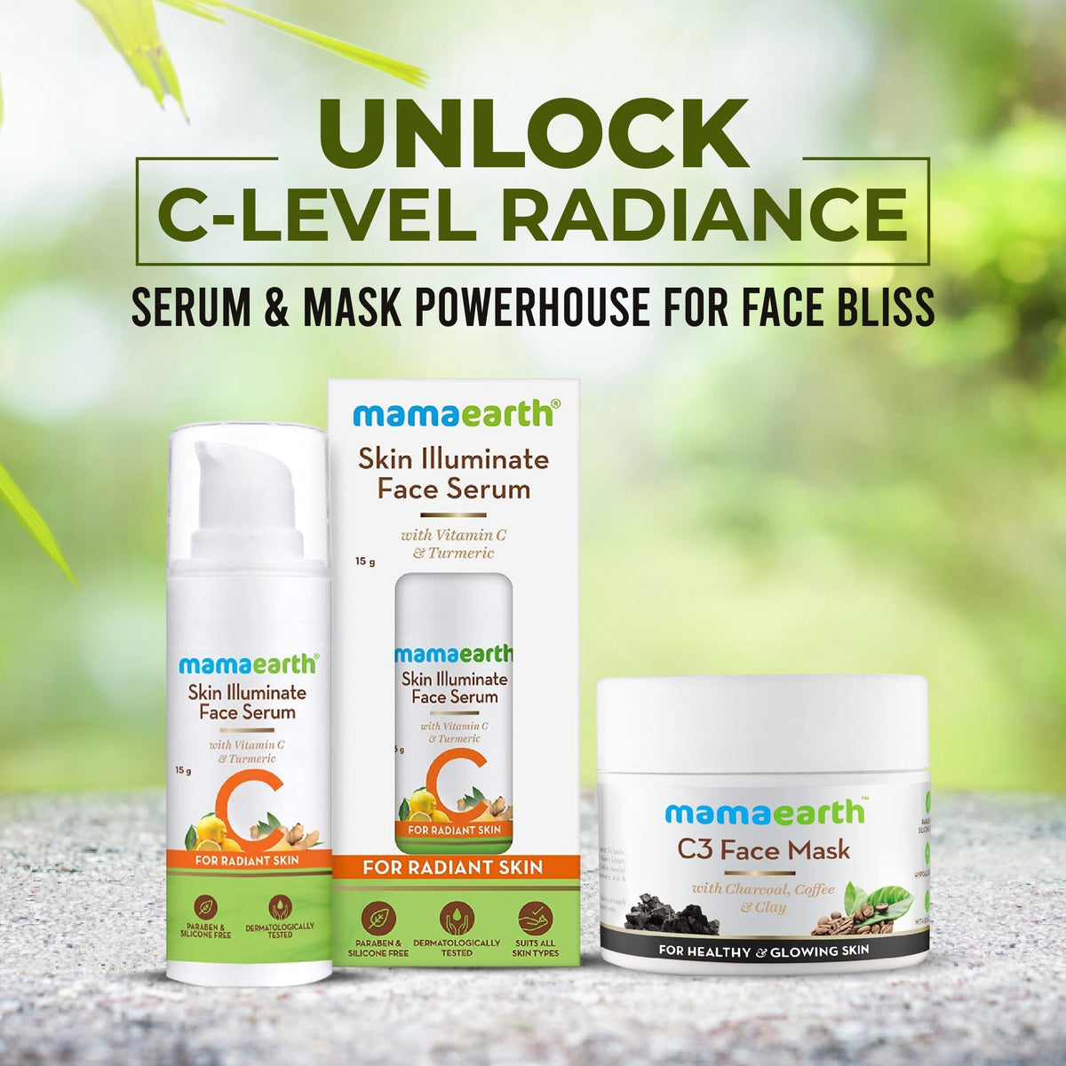 Mamaearth Skin Illuminate Face serum + Mamaracth C3 Face Mask