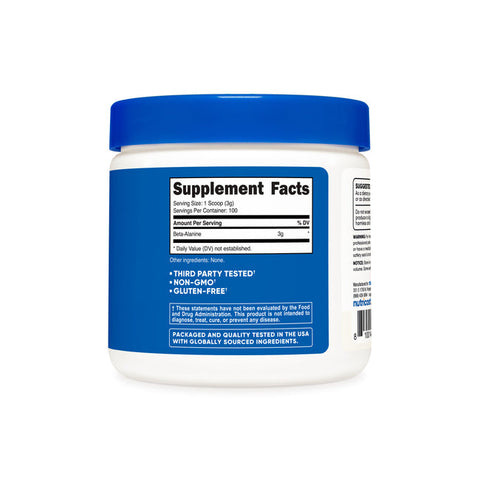 Nutricost Beta Alanine Supplement Powder,300g - 3g Per Serving