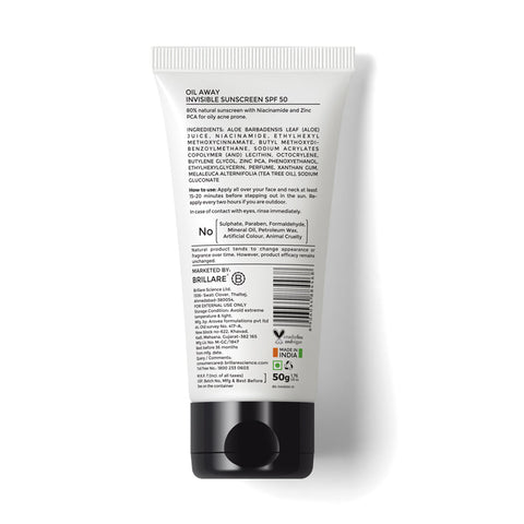 Brillaire Oil Away Invisible Sunscreen Spf 50 50Gm