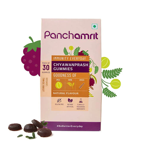 Panchamrit Chyawanprash Gummies + Panchamrit Gut Health tablets + FREE Plix Flaunt for your hair