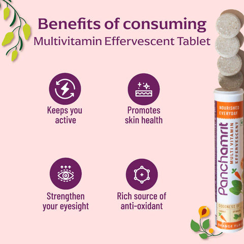 Panchamrit Multi-Vitamin Effervescent 20 (Orange Flavour)