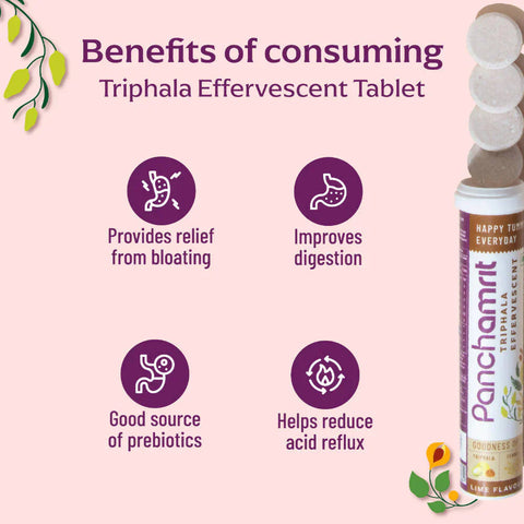 Panchamrit Triphala Effervescent 20 (Lime Flavour)